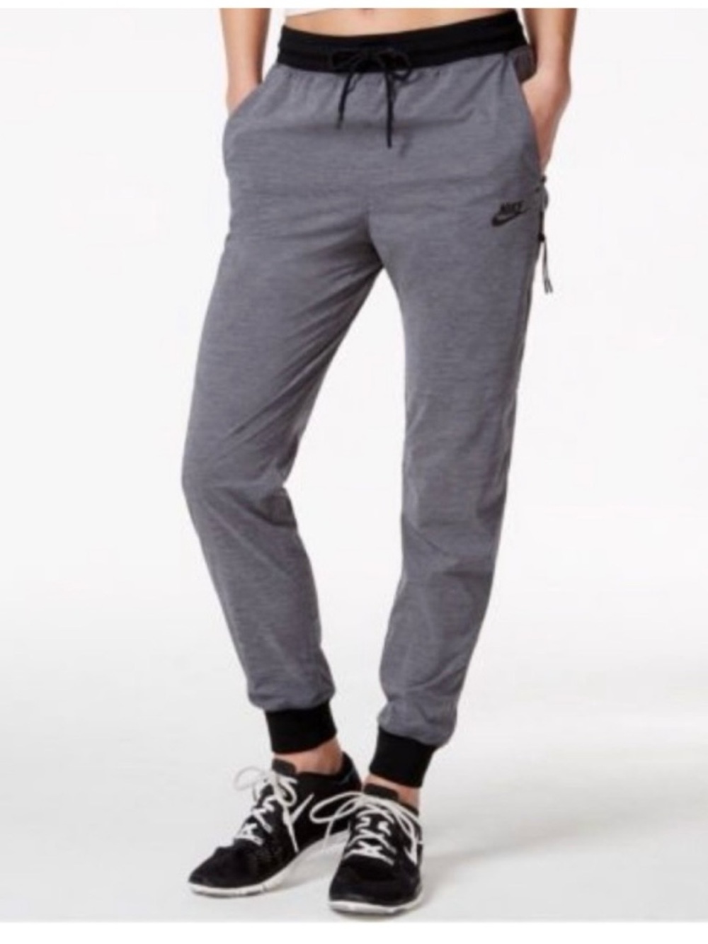 Nike gray woven bonded lightweight jogger pants XL